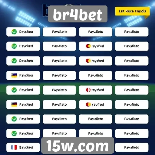 Opções de pagamento disponíveis no br4bet